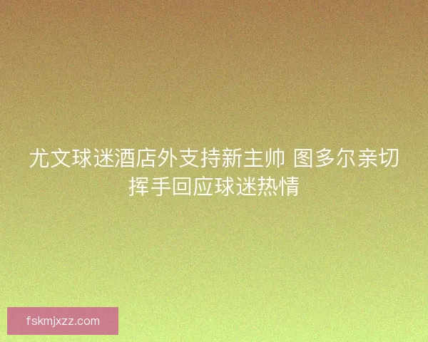 尤文球迷酒店外支持新主帅 图多尔亲切挥手回应球迷热情